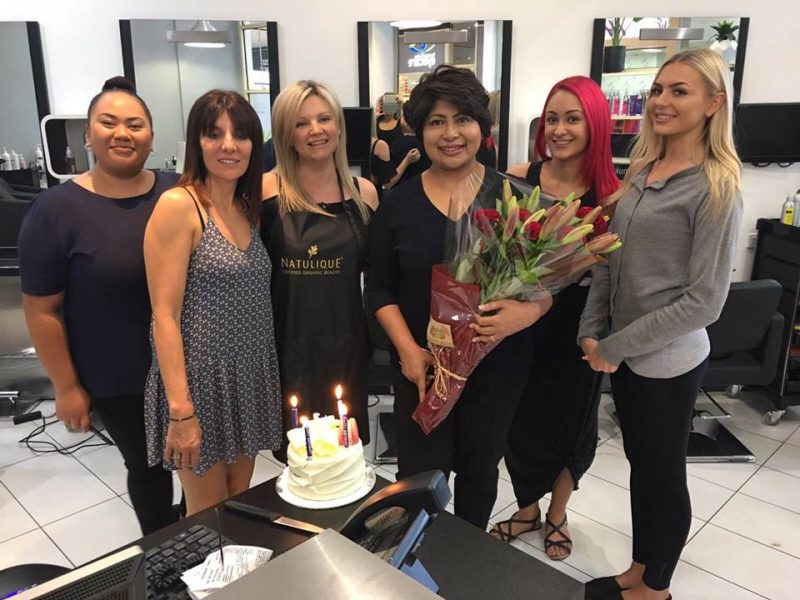Ms. Chandani bandara has celebrated her birthday with Australian Salon Staff